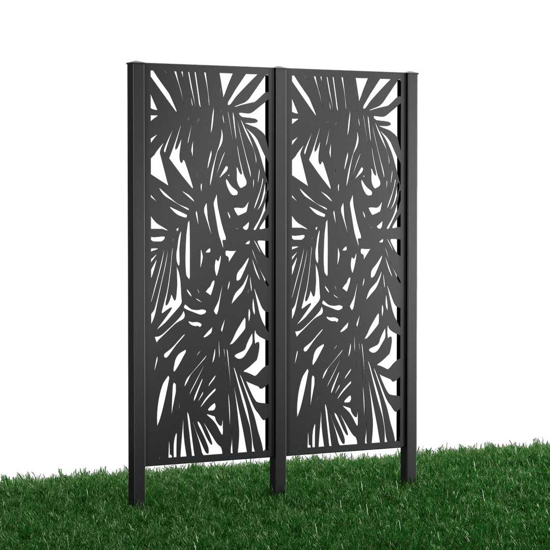 Metallsichtschutz Tanaro 2er Set zum Einbetonieren Modell | Pulverbeschichtet Anthrazit Metallsichtschutz Tanaro 2er Set zum Einbetonieren Modell | Pulverbeschichtet Anthrazit