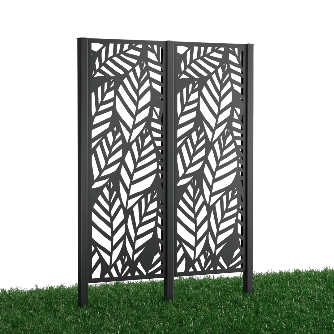 Metallsichtschutz Livenza 2er Set zum Einbetonieren Modell | Pulverbeschichtet Anthrazit Metallsichtschutz Livenza 2er Set zum Einbetonieren Modell | Pulverbeschichtet Anthrazit