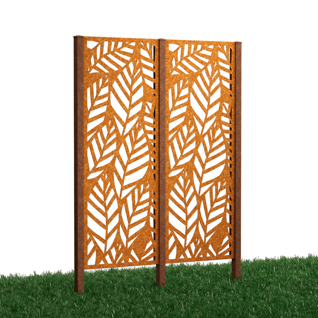 Metallsichtschutz Livenza 2er Set zum Einbetonieren Modell | Cortenstahl Metallsichtschutz Livenza 2er Set zum Einbetonieren Modell | Cortenstahl