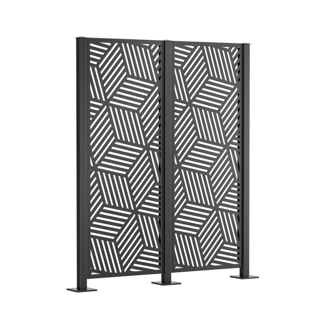 Metallsichtschutz Reno 2er Set zum Aufschrauben Modell | Pulverbeschichtet Anthrazit Metallsichtschutz Reno 2er Set zum Aufschrauben Modell | Pulverbeschichtet Anthrazit