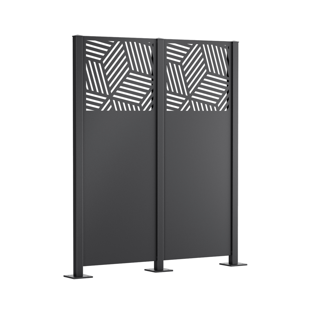 Metallsichtschutz Rienza 2er Set zum Aufschrauben Modell | Cortenstahl Metallsichtschutz Rienza 2er Set zum Aufschrauben Modell | Cortenstahl