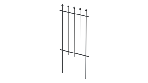 Steckzaun Ancona in pulverbeschichtet Anthrazit als 3D-Modell