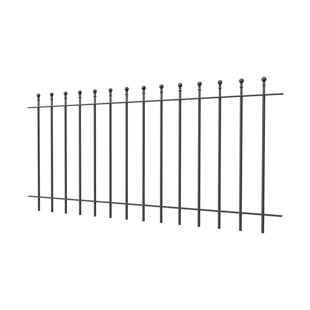 Zaun Ancona | pulverbeschichtet anthrazit Zaun Ancona | pulverbeschichtet anthrazit