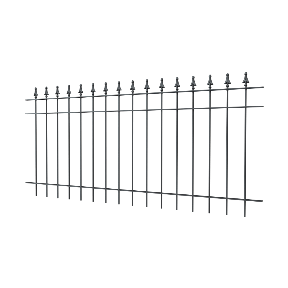 Zaun Pino | Pulverbeschichtet RAL 7016 Anthrazitgrau Zaun Pino | Pulverbeschichtet RAL 7016 Anthrazitgrau