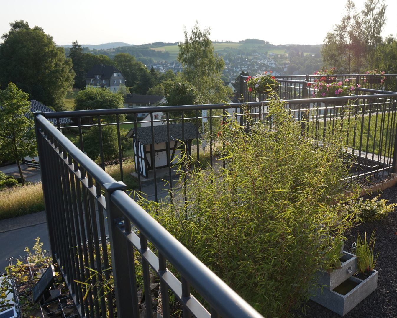 Geländer Ancona in einem Garten mit schöner Aussicht | Pulverbeschichtet anthrazit