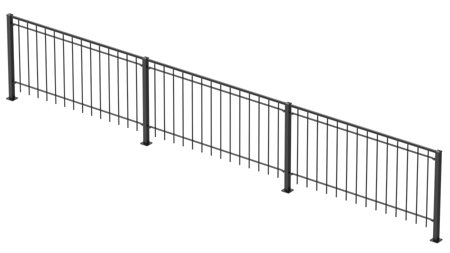 Geländer Ancona als 3D-Modell | Pulverbeschichtet anthrazit