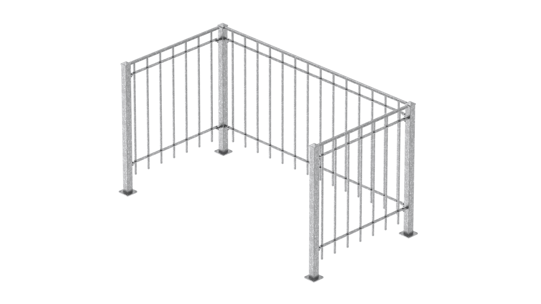 Geländer Padua als 3D-Modell | Feuerverzinkt
