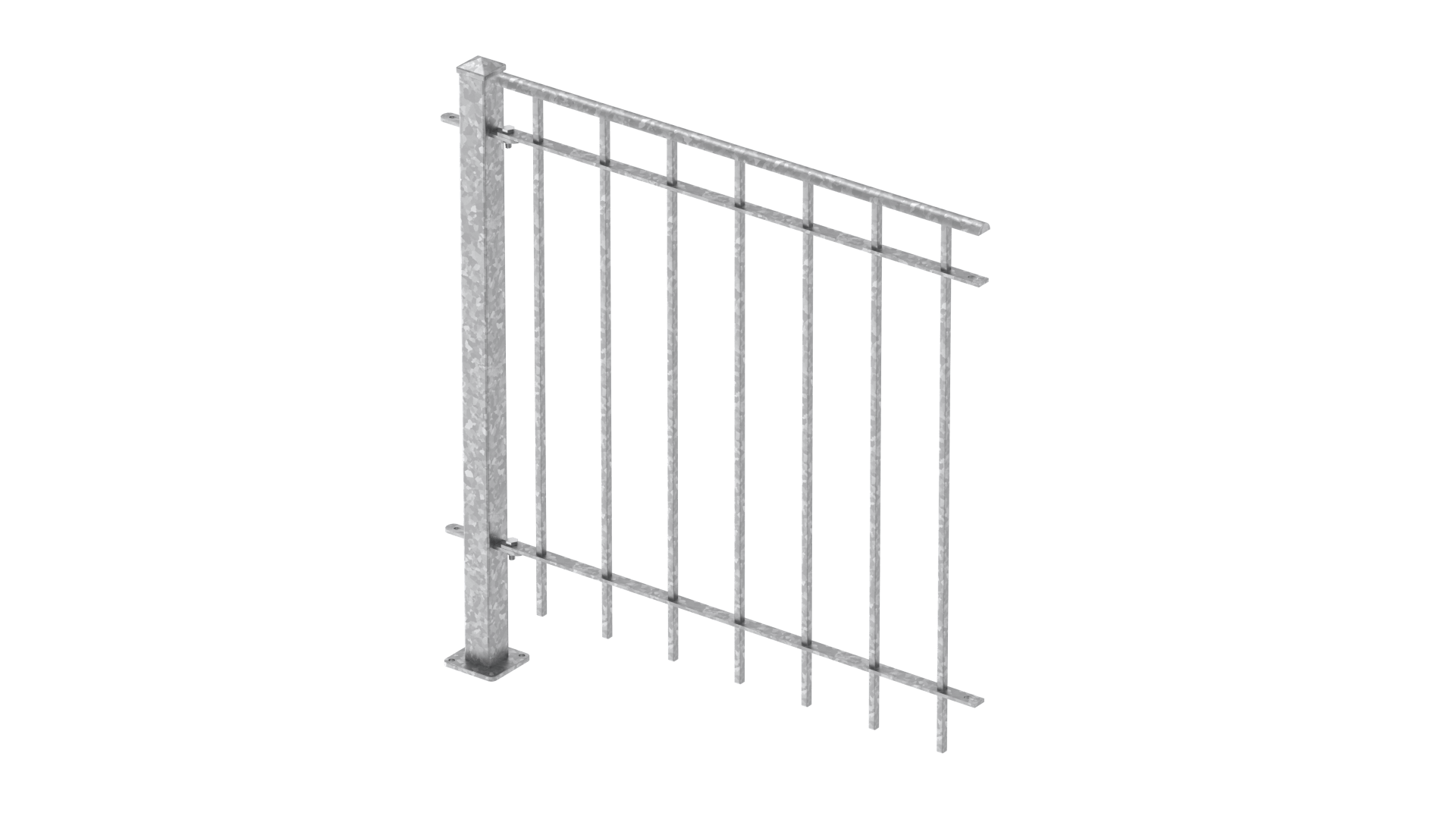 Geländer Padua als 3D-Modell | Feuerverzinkt