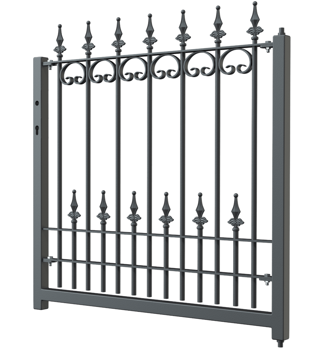 Gartentor Lucca als 3D Modell | Pulverbeschichtet Anthrazit