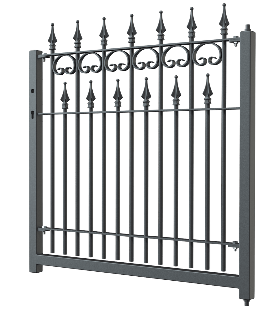 Gartentor Lugano als 3D Modell | Pulverbeschichtet Anthrazit
