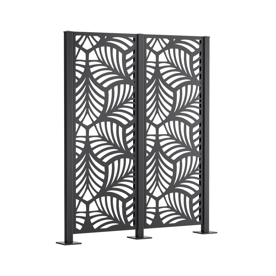 Metallsichtschutz Piave 2er Set zum Aufschrauben Modell | Pulverbeschichtet Anthrazit