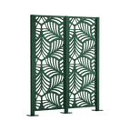 Metallsichtschutz Piave 2er Set zum Aufschrauben als 3D-Modell | Pulverbeschichtet Sonderfarbe RAL 6005 Moosgrün