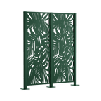 Metallsichtschutz Tanaro 2er Set zum Aufschrauben als 3D-Modell | Pulverbeschichtet Sonderfarbe RAL 6005 Moosgrün