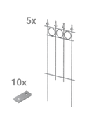 Steckzaun Belluno als Set in feuerverzinkt als 3D-Modell