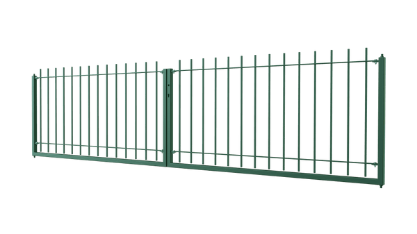 Zweiflügeliges Tor Padua | Pulverbeschichtet Sonderfarbe RAL 6005 Moosgrün
