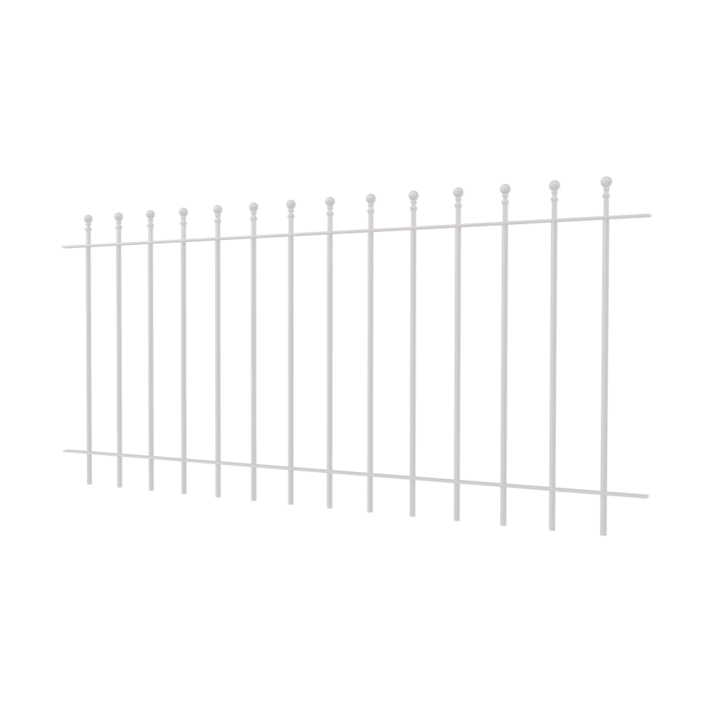Zaun Ancona | Pulverbeschichtet RAL 9010 Reinweiß