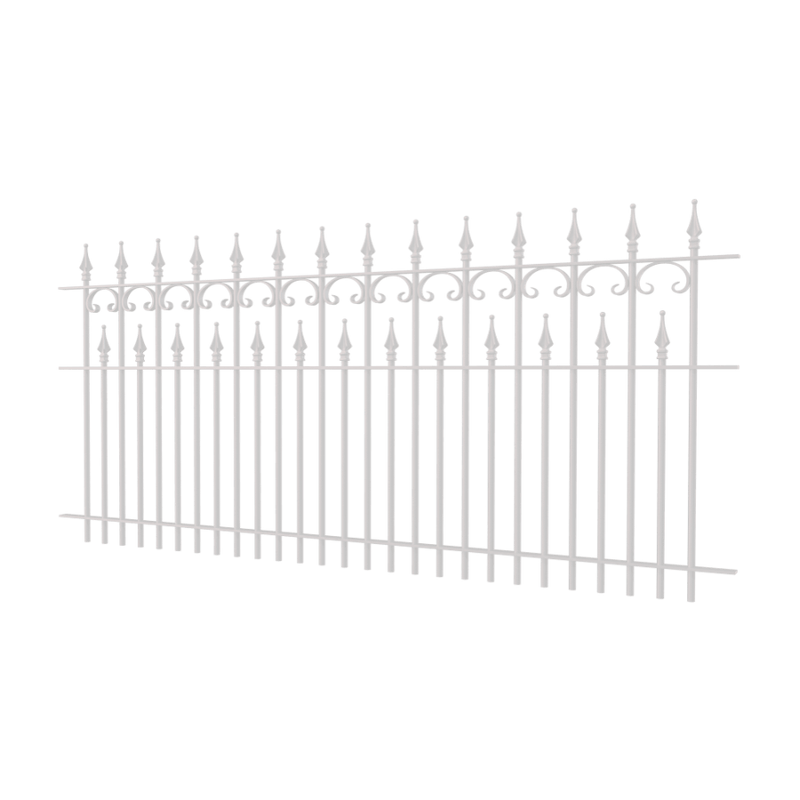 Zaun Lugano | Pulverbeschichtet RAL 9010 Reinweiß