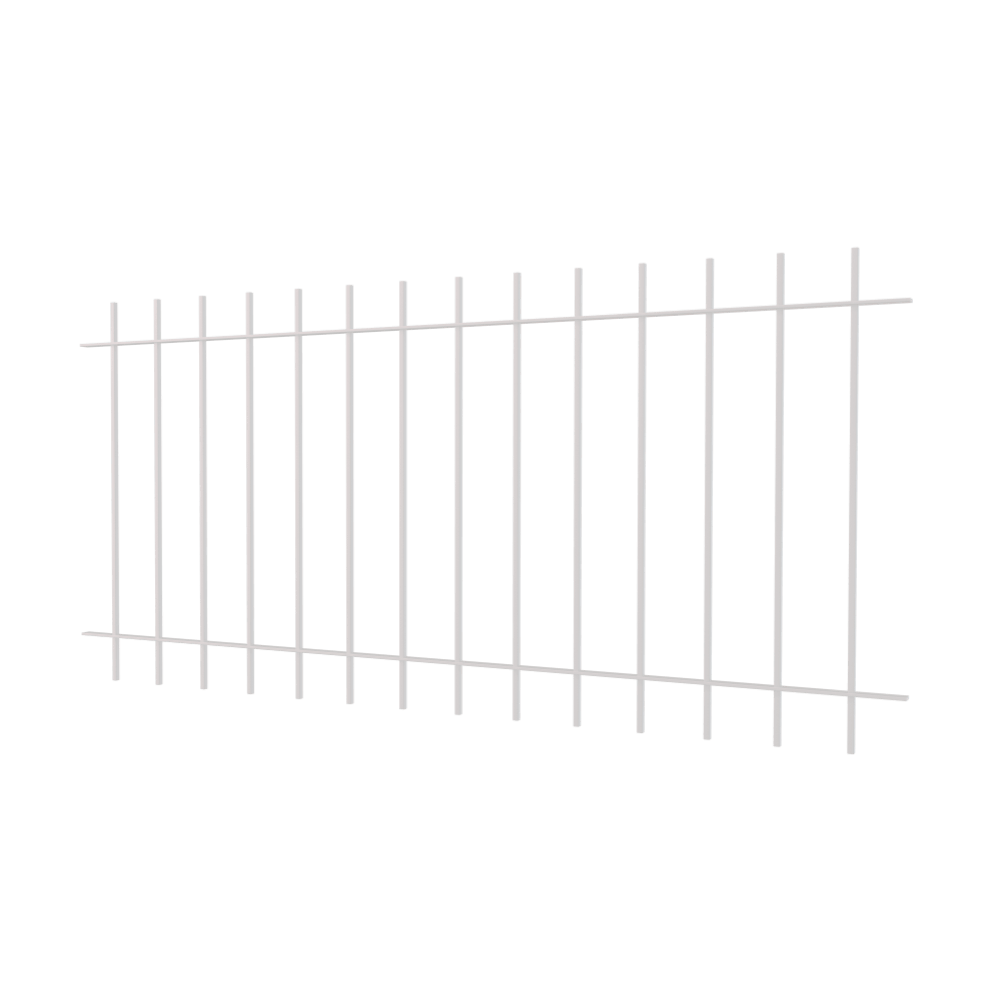 Zaun Padua | Pulverbeschichtet RAL 9010 Reinweiß